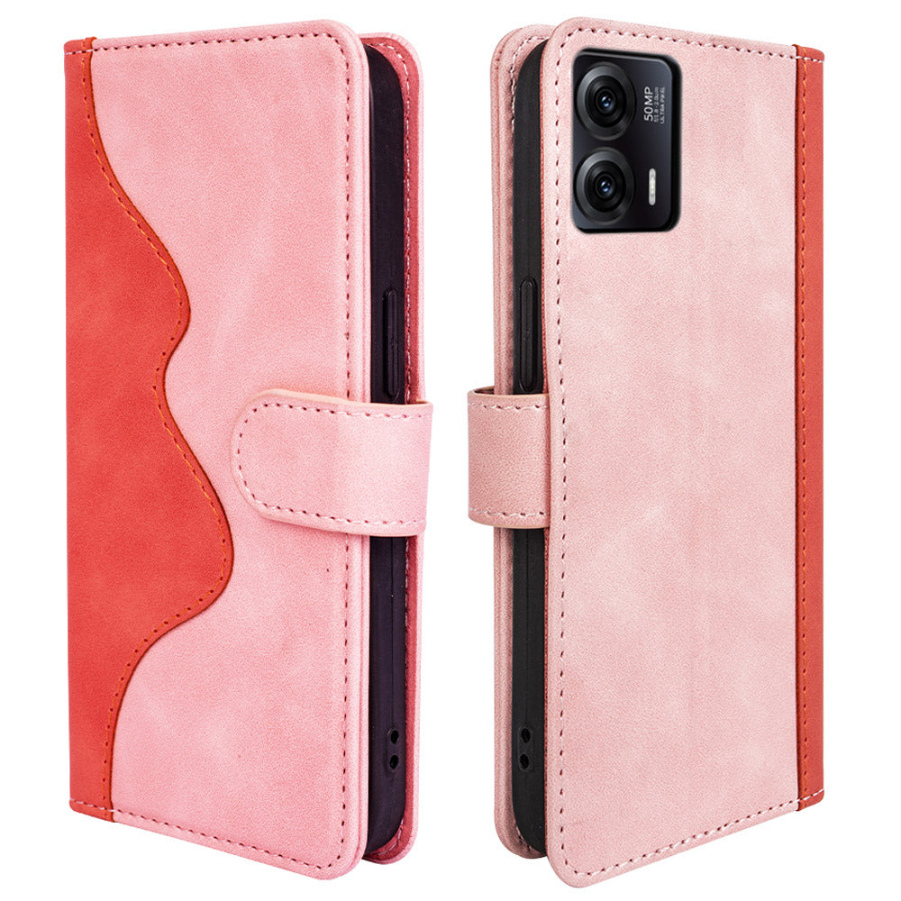 Phone Case For Motorola Moto G73 5G Dual Color Splicing Wallet Stand PU Leather Protective Phone Cover Phone Case For Motorola Moto G73 5G Dual Color Splicing Wallet Stand PU Leather Protective Phone Cover